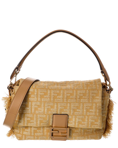 Fendi Mamma Baguette Medium Ff Jacquard Shoulder Bag