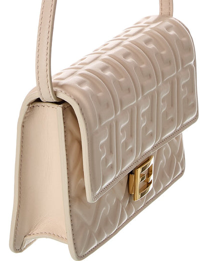 Fendi Baguette Ff Leather Wallet On Chain