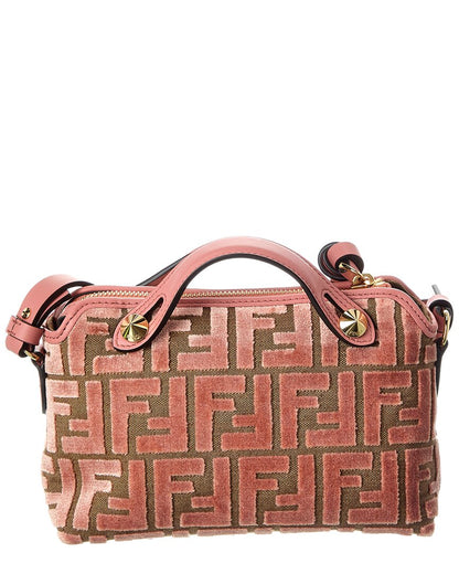 Fendi By The Way Soft Mini Velvet & Leather Shoulder Bag