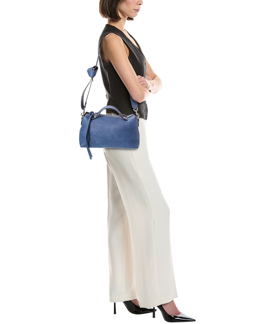 Fendi By The Way Selleria Medium Denim-Effect Leather Shoulder Bag