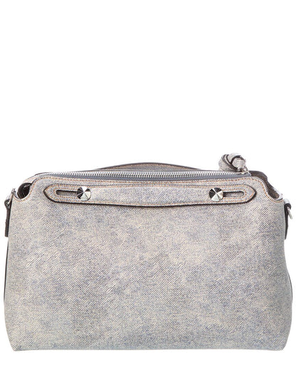 Fendi By The Way Soft Medium Denim-Effect Leather Shoulder Bag