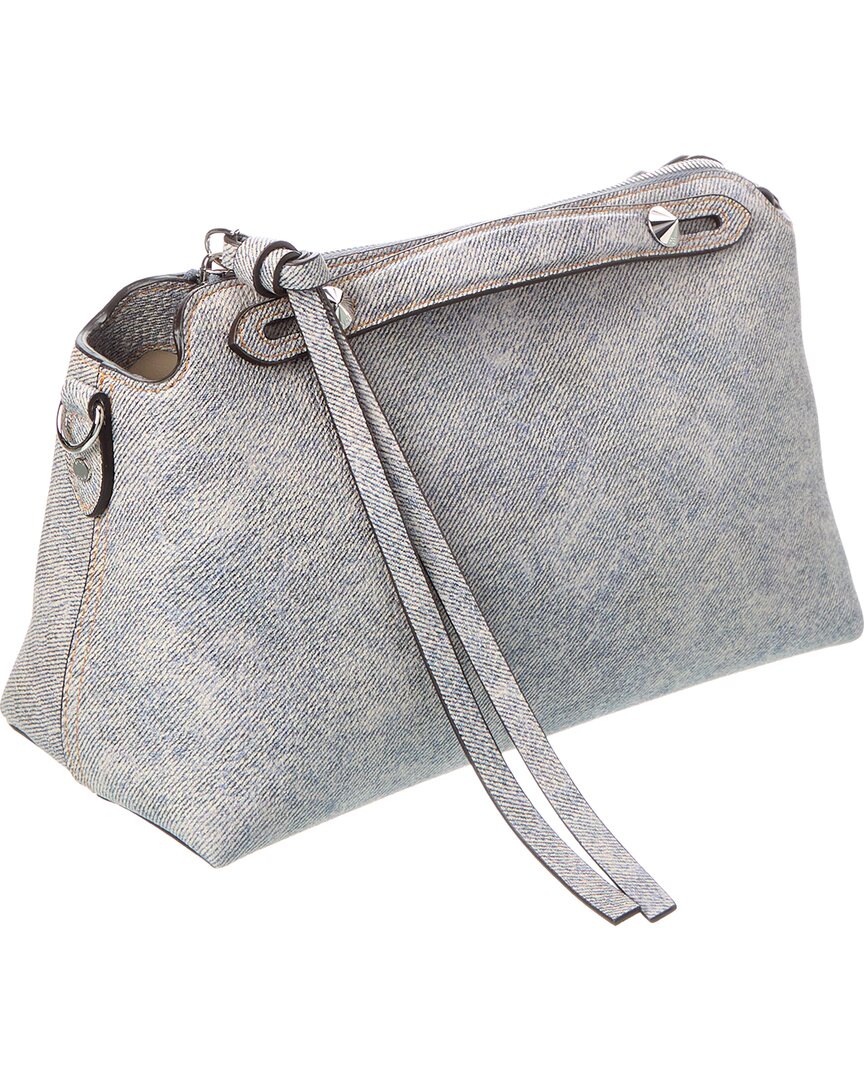 Fendi By The Way Soft Medium Denim-Effect Leather Shoulder Bag