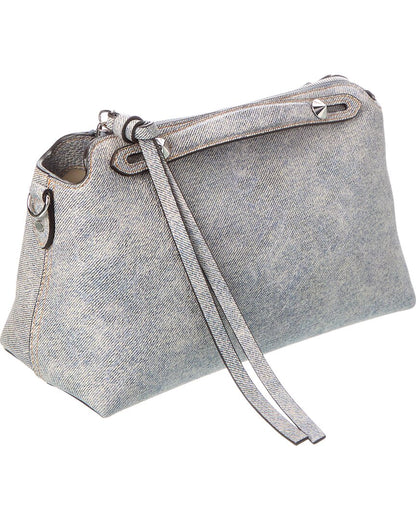 Fendi By The Way Soft Medium Denim-Effect Leather Shoulder Bag