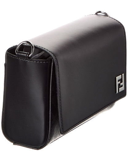 Fendi Squared Ff & Canvas Shoulder Bag