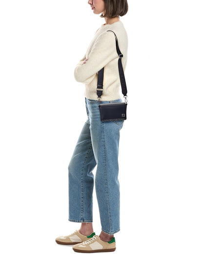 Fendi Squared Ff & Canvas Shoulder Bag