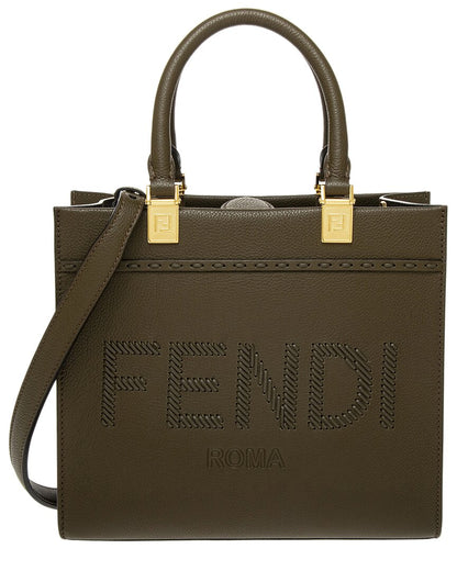 Fendi Sunshine Small Leather Tote