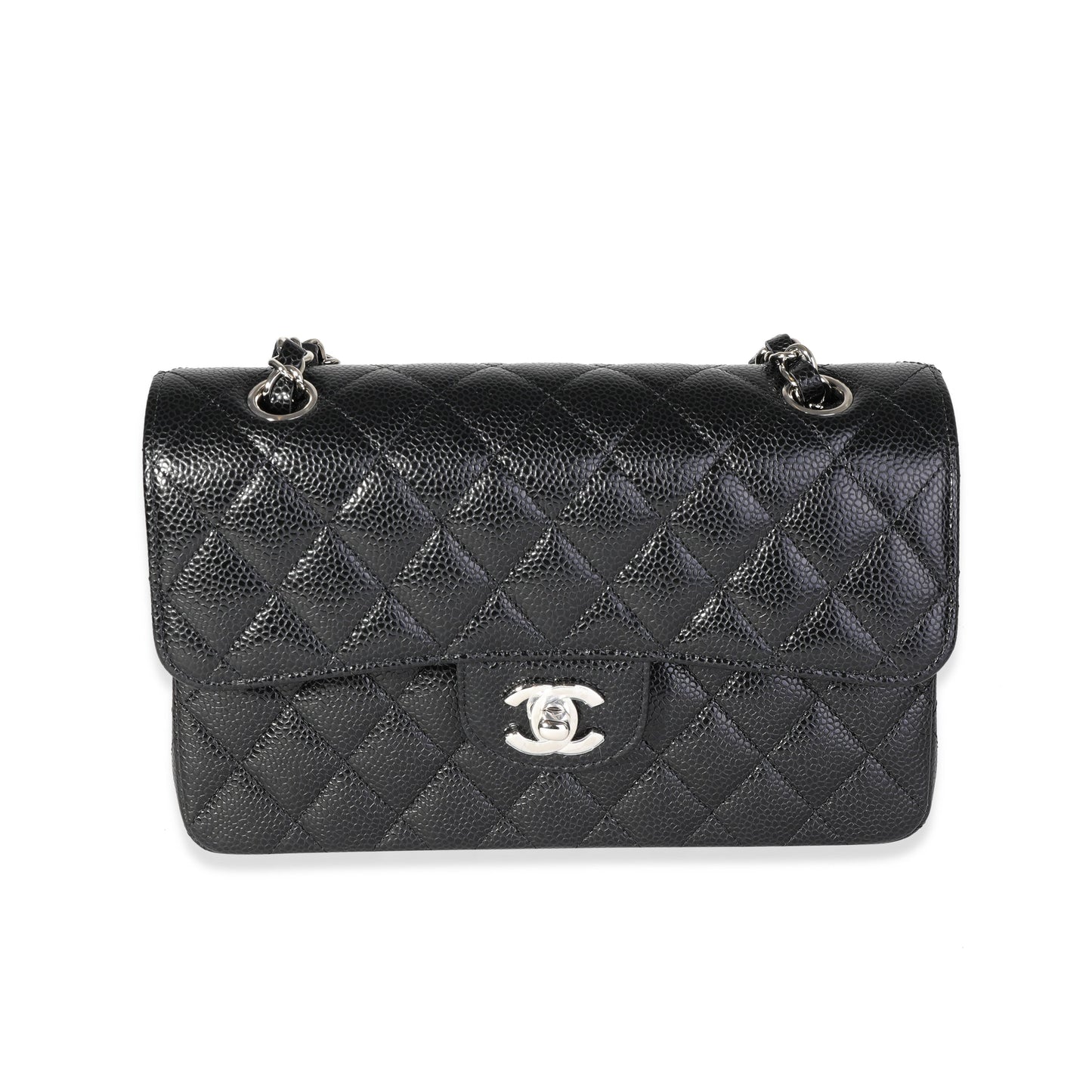 Chanel Flap Small Classic Quilted Caviar Black Shoulder Bag