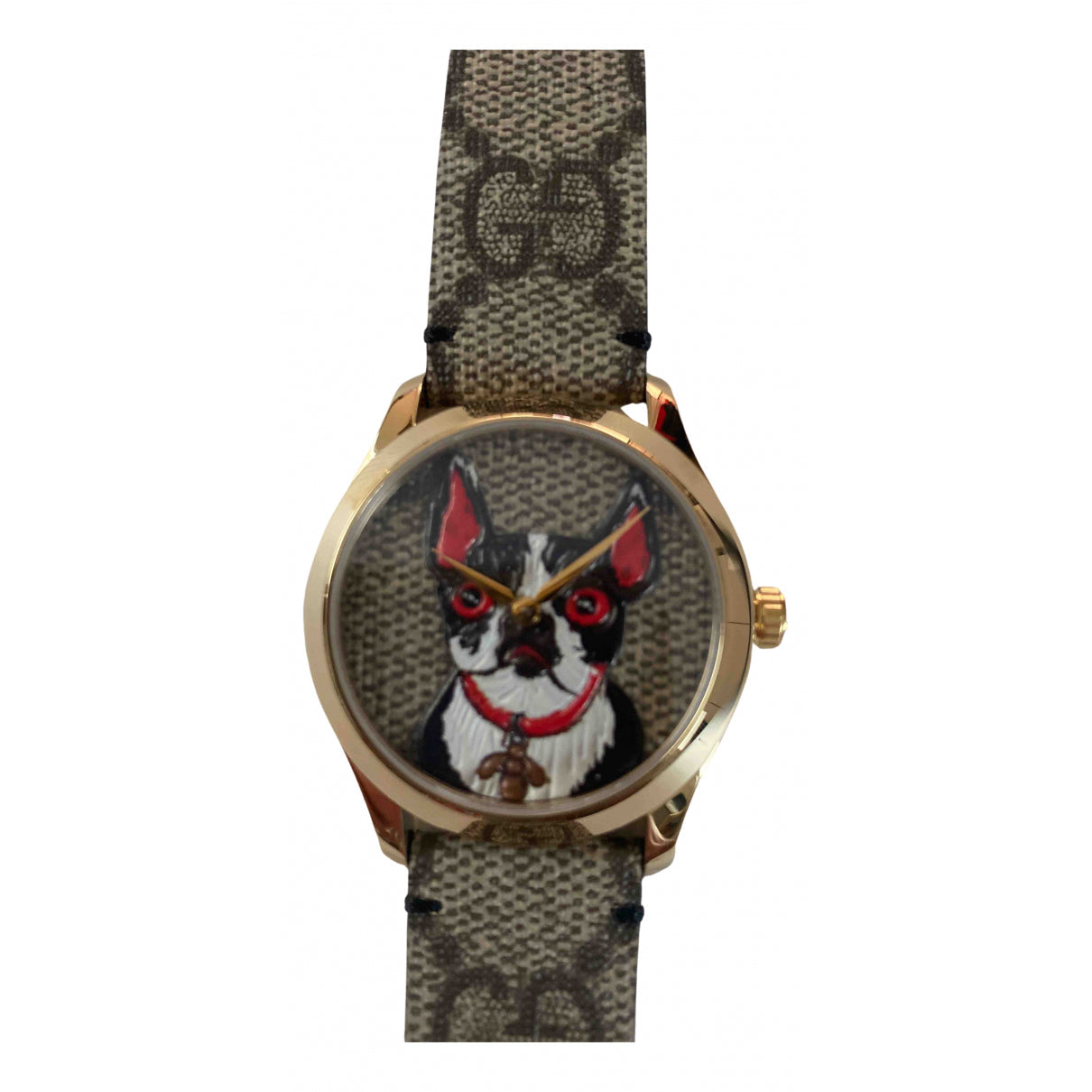 Gucci brown gold plated watch