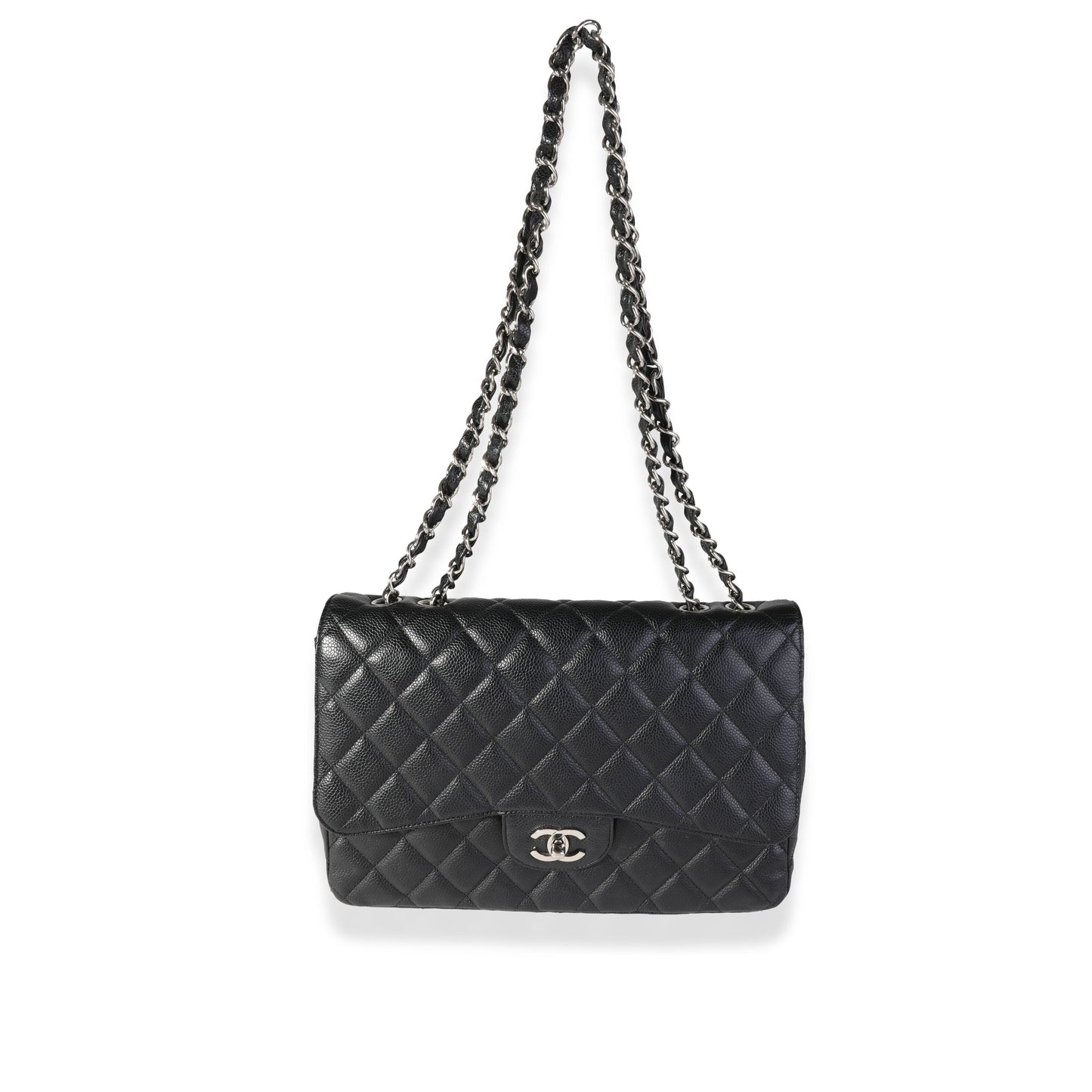 Chanel Flap Classic Quilted Caviar Black Shoulder Bag Style 8