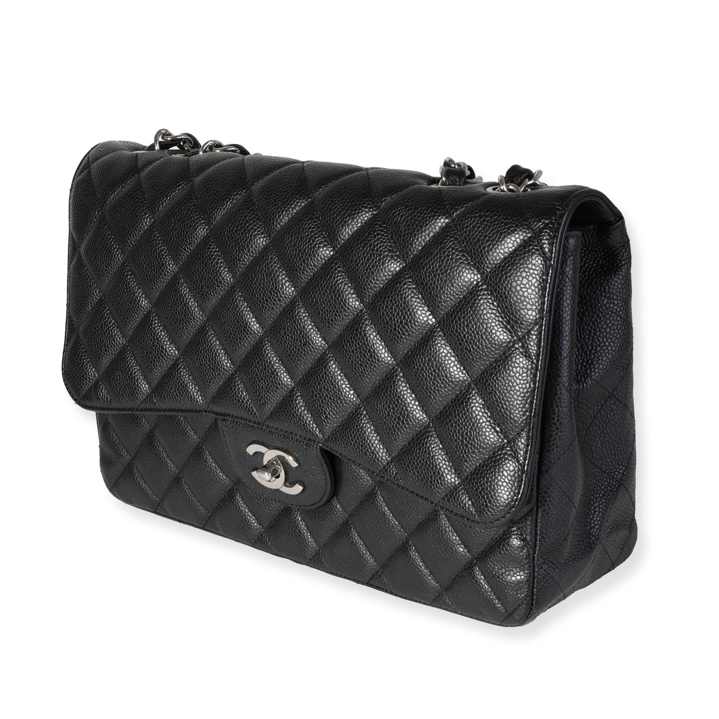 Chanel Flap Classic Quilted Caviar Black Shoulder Bag Style 8