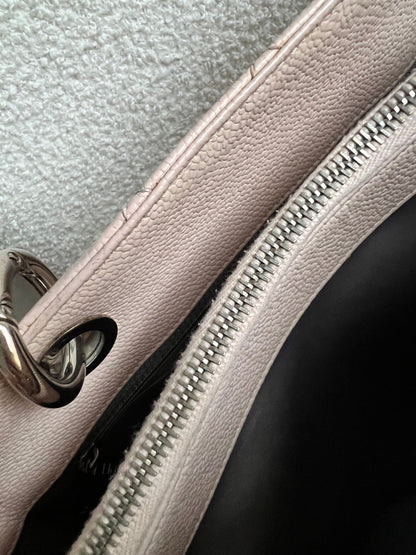 Chanel Light Pink Caviar Grand Shopper Tote with silver hardware (GST)