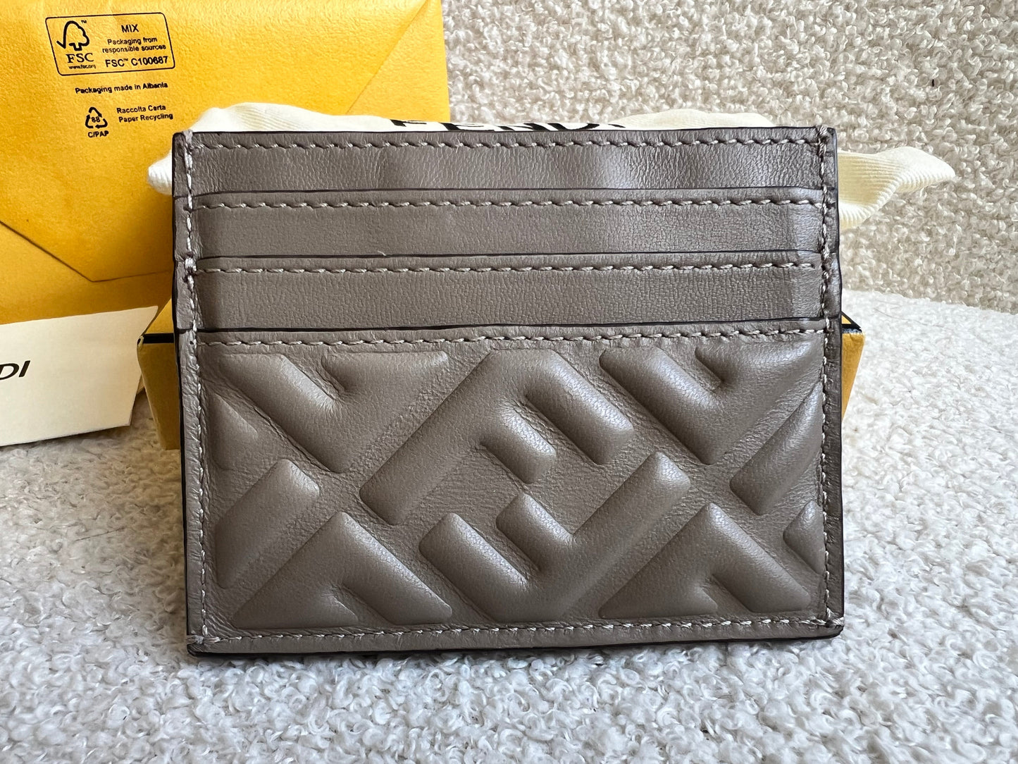 Fendi Grey Baguette Card Holder (RRP £320)