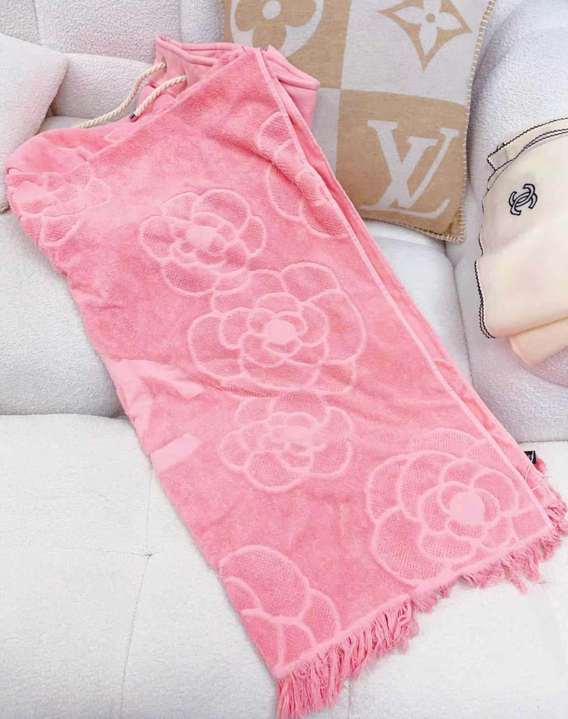 Chanel 24M Pink Beach Bag Towel Set