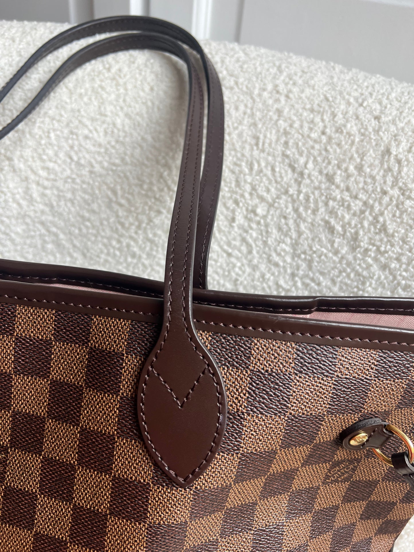 Louis Vuitton Neverfull MM Damier Ebene Rose Ballerine (RRP £1430)