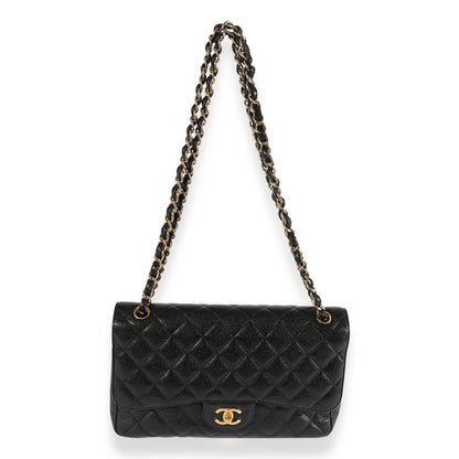 Chanel Flap Classic Quilted Caviar Black Shoulder Bag Style