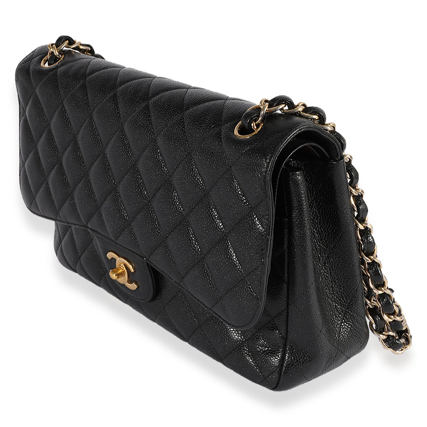Chanel Flap Classic Quilted Caviar Black Shoulder Bag Style