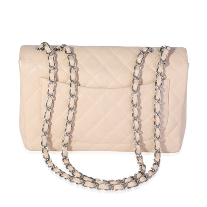 Chanel Flap Classic Quilted Caviar Beige Shoulder Bag Style 2