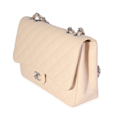 Chanel Flap Classic Quilted Caviar Beige Shoulder Bag Style 2