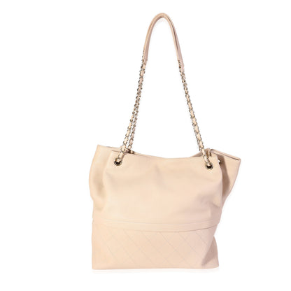 Chanel Quilted Calfskin Beige Tote
