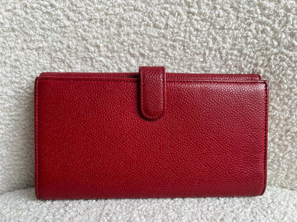 Chanel Red Caviar Timeless Large Flap Wallet