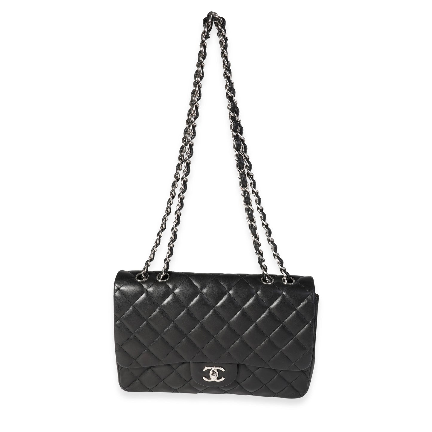 Chanel Flap Classic Quilted Lambskin Black Shoulder Bag Style 2