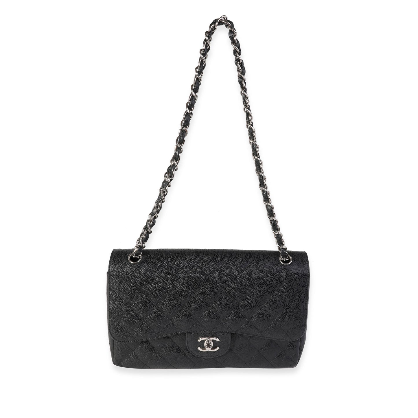 Chanel Flap Classic Quilted Caviar Black Shoulder Bag Style 3