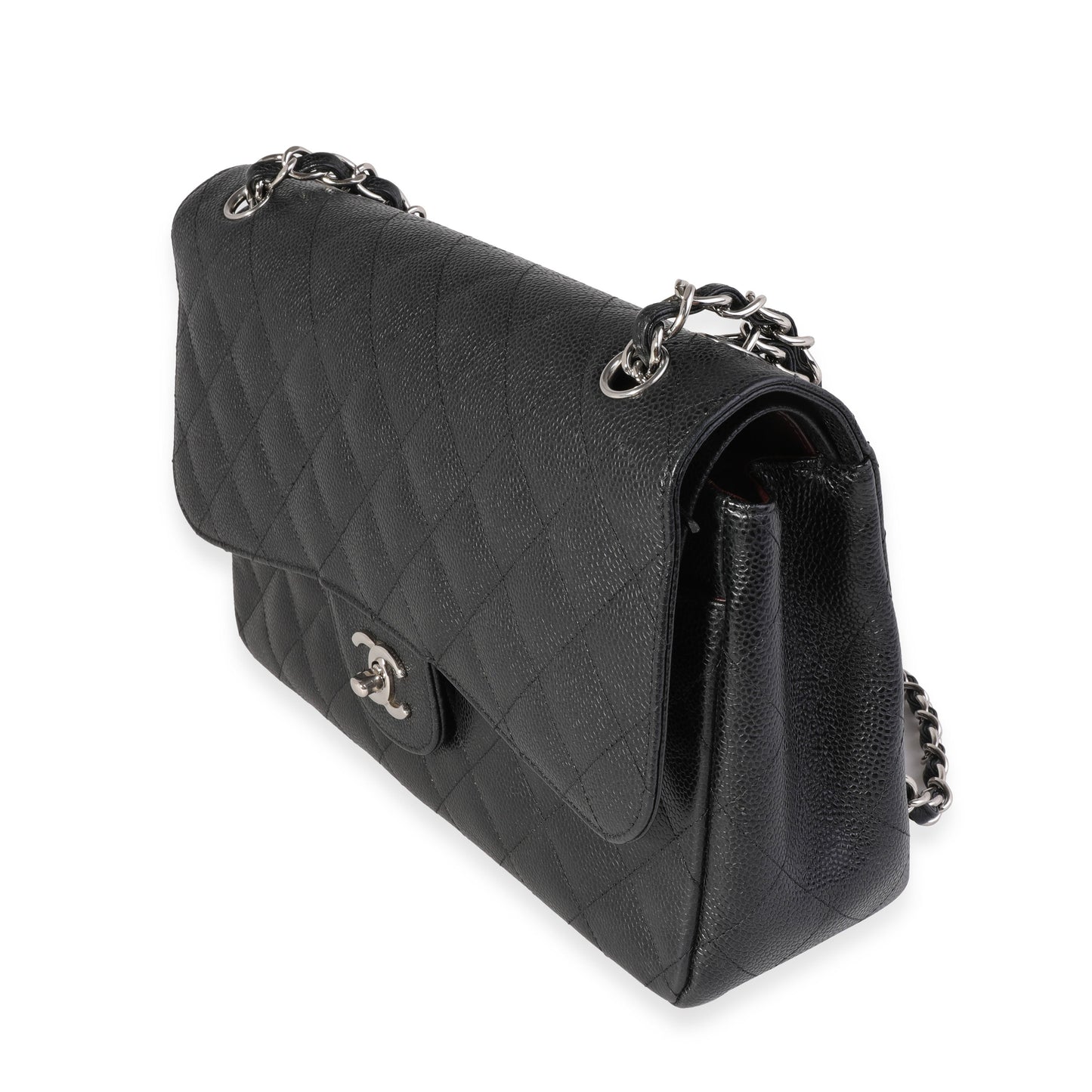 Chanel Flap Classic Quilted Caviar Black Shoulder Bag Style 3
