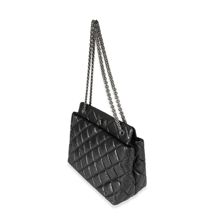 Chanel Quilted Calfskin Black Aged Calfskin Tote Style