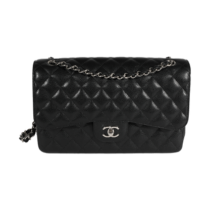Chanel Flap Classic Quilted Caviar Black Shoulder Bag Style 5