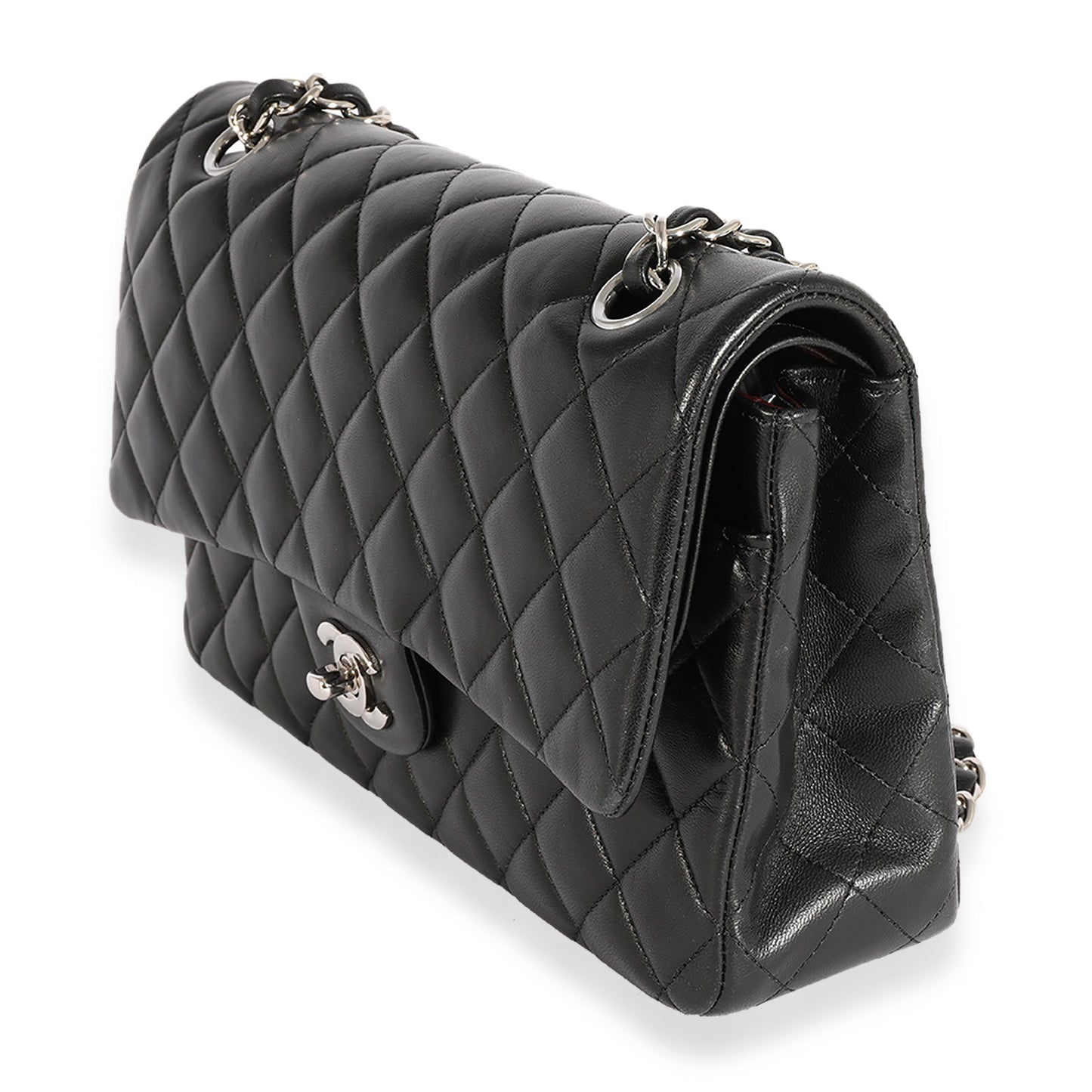 Chanel Flap Medium Classic Quilted Lambskin Black Shoulder Bag Style 2