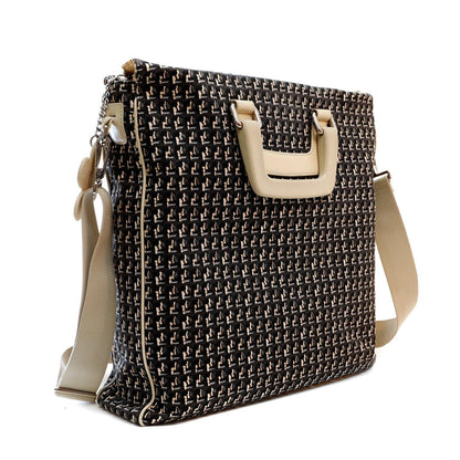 Chanel Canvas Black Beige Tote