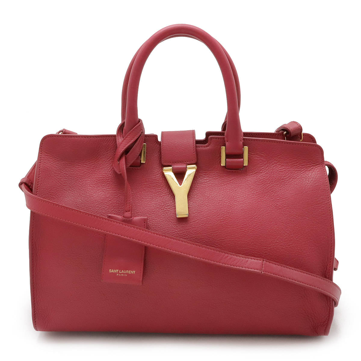 Saint Laurent Leather Red Handbag Style 23