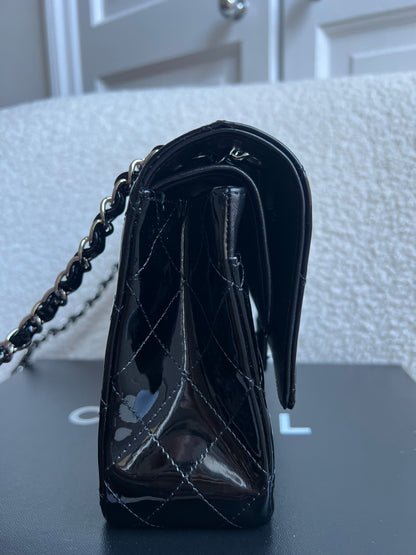 Chanel Medium Classic Flap in Black Patent Leather