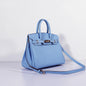 Luxury Hermes 30Cm Birkin Bag Epsom Leather With Strap Light Blue Gold