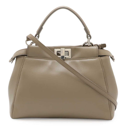 Fendi Peekaboo Leather Red Handbag Style 38