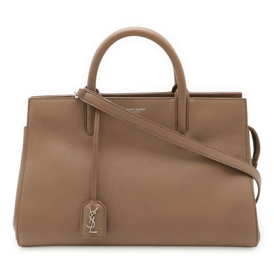 Saint Laurent Paris Cabas Rive Gauche Leather 2Way Handbag