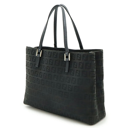 Fendi Zucca Canvas Leather Handbag