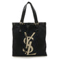 Yves Saint Laurent Kahala Rive Gauche Canvas Leather Tote Bag