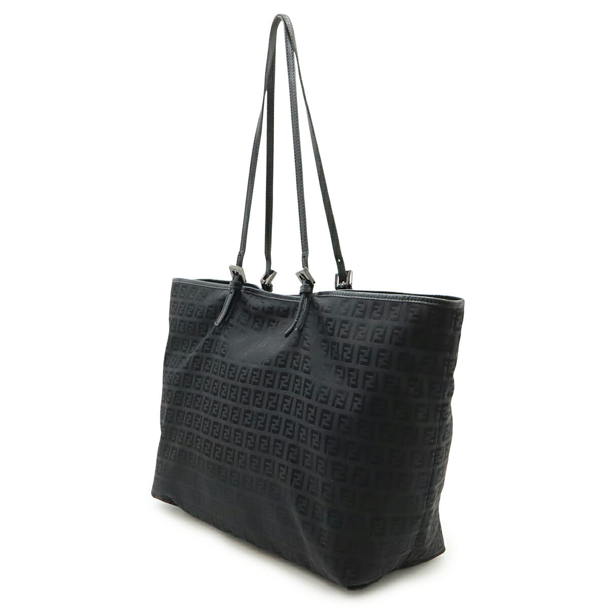 Fendi Zucchino Canvas Leather 2Way Bag