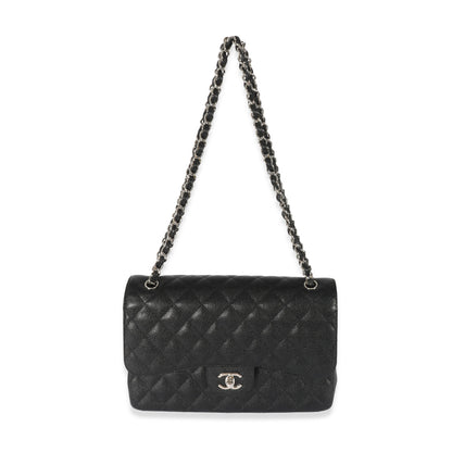 Chanel Black Caviar Jumbo Classic Double Flap Bag