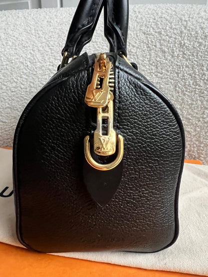 Louis Vuitton Speedy Black Empreinte Bandouliere 20 (RRP £1960)