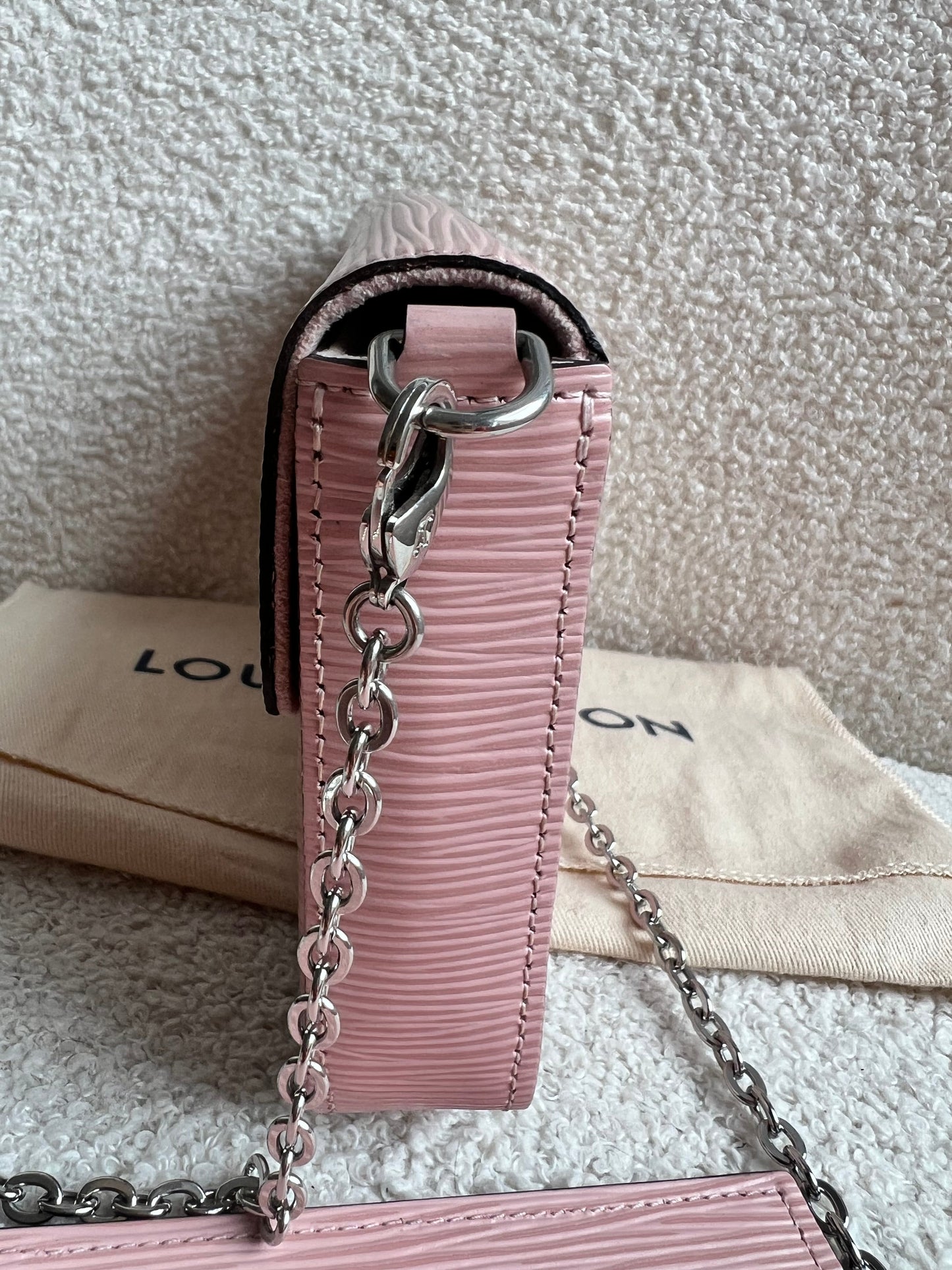 Louis Vuitton Felicie Pochette Rose Ballerine Epi (RRP £1160)