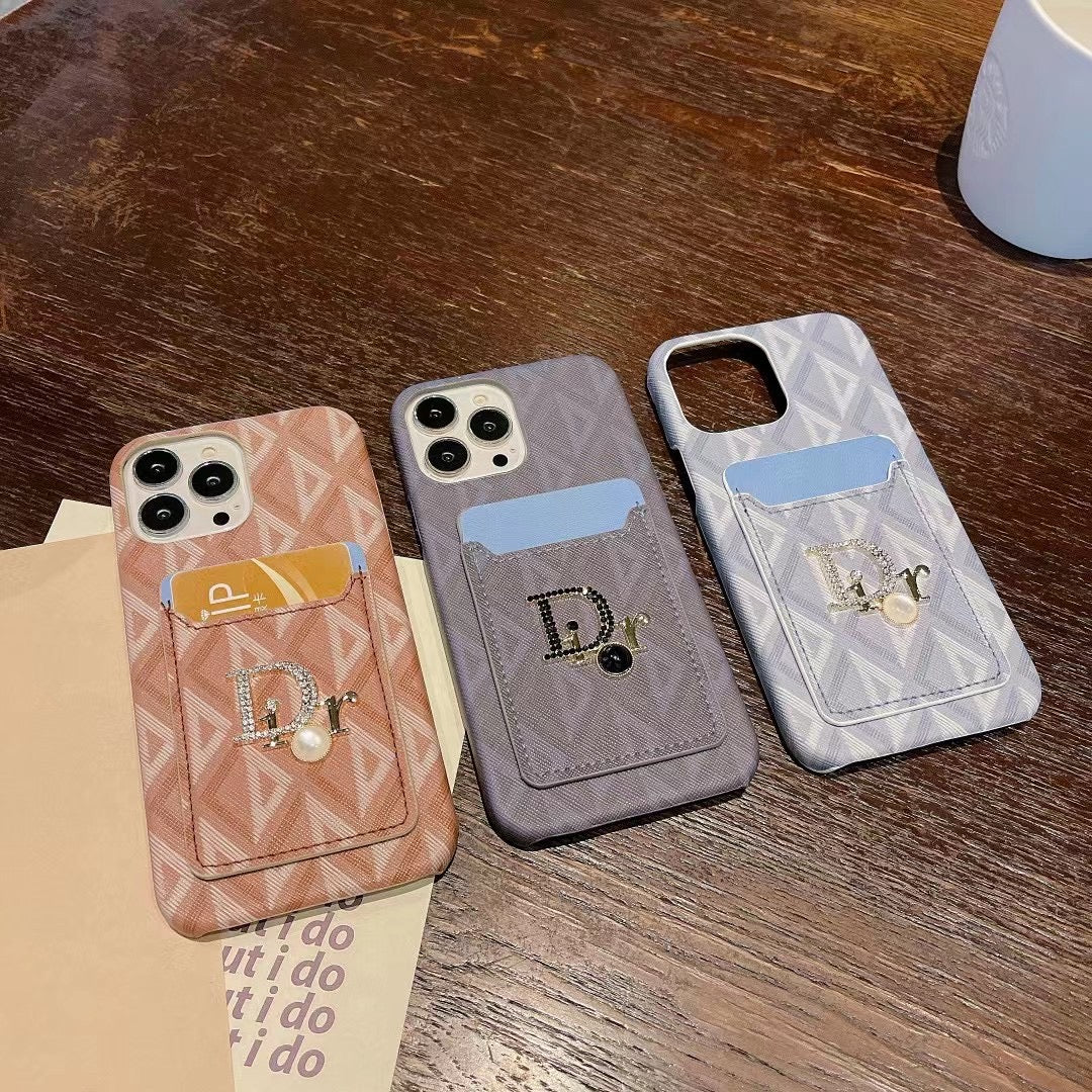 CD Fashionable iPhone Case with Card Pocket