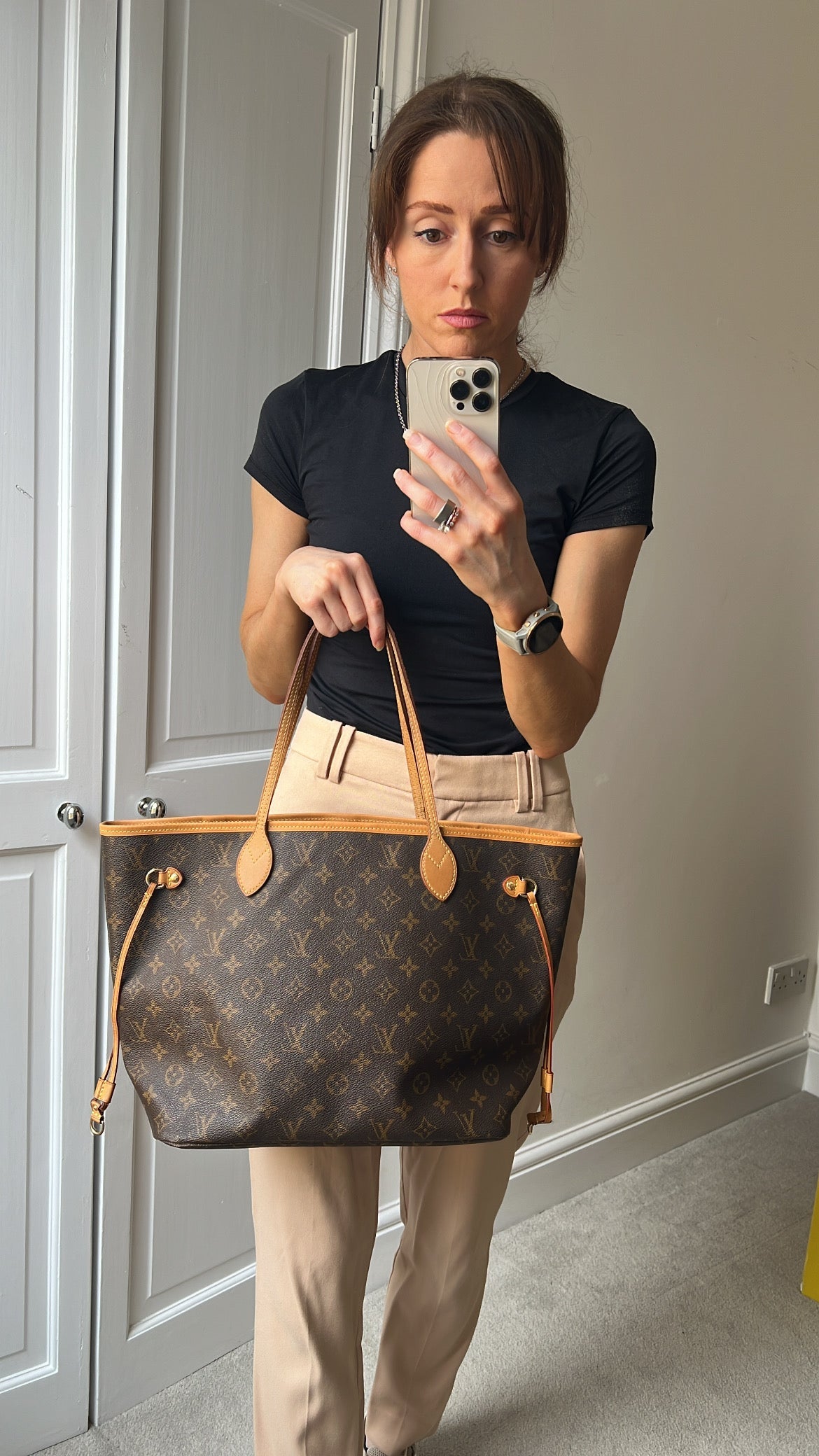 Louis Vuitton Neverfull MM Monogram Beige