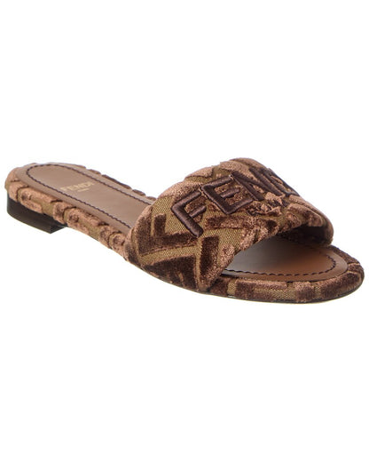 Fendi Sunshine Velvet Sandal