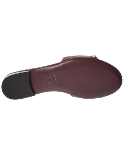 Fendi Ff Leather Sandal