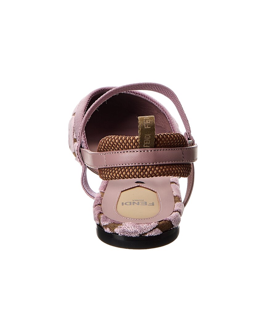 Fendi Colibri Lite Ff Jacquard Velvet Flat
