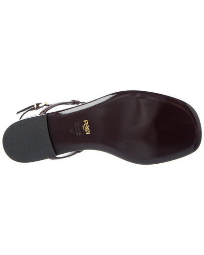 Fendi Ffold Snakeskin Sandal