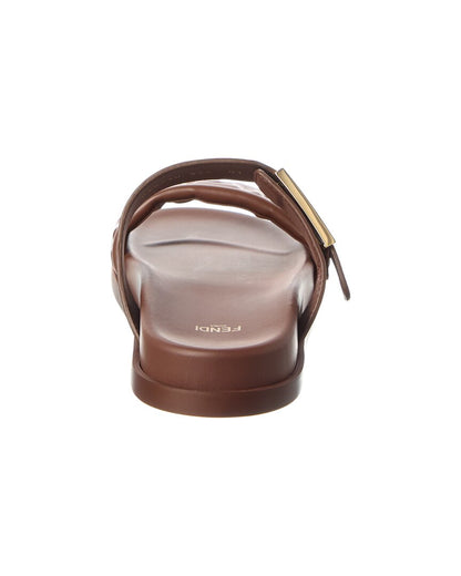 Fendi Feel Ff Leather Sandal