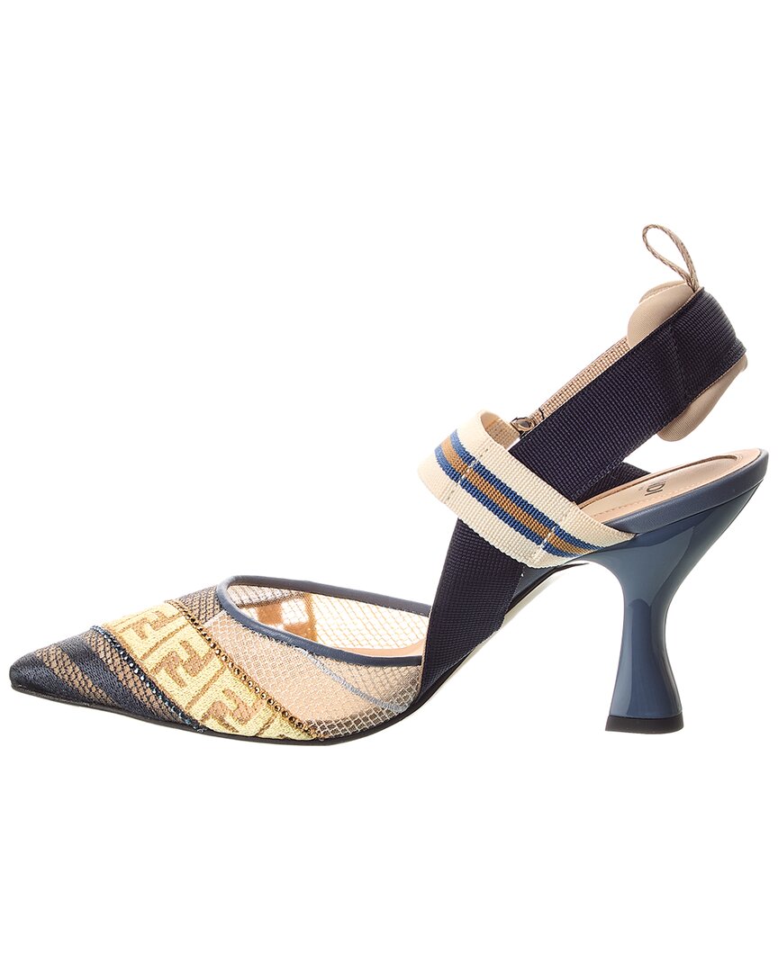 Fendi Colibri Lite Mesh & Leather Pump